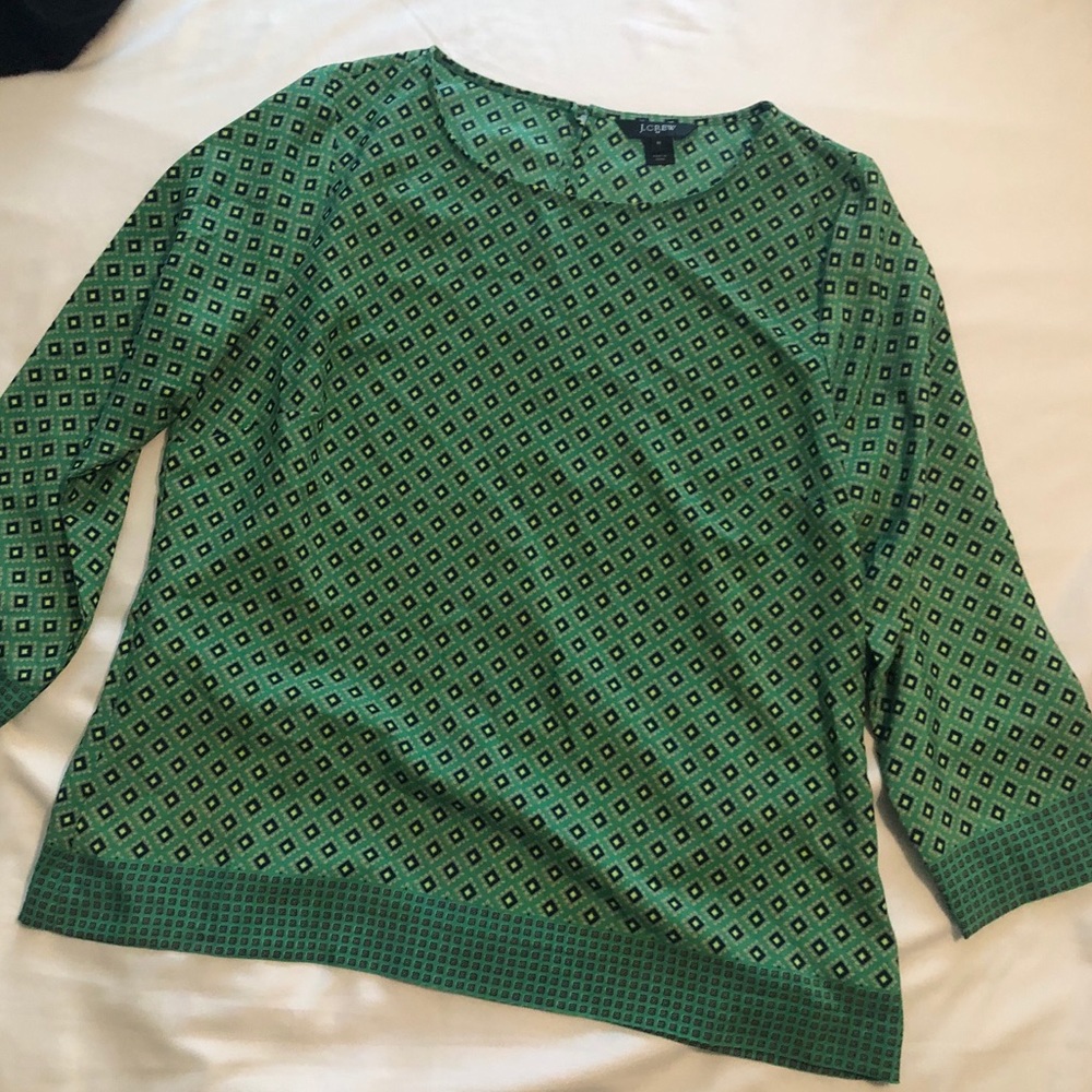 Green top from J Crew. Size medium